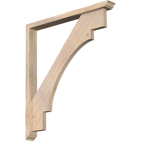 Merced Traditional Smooth Bracket W/ Offset Brace, Douglas Fir, 3 1/2W X 32D X 36H